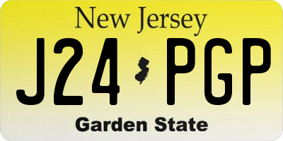 NJ license plate J24PGP