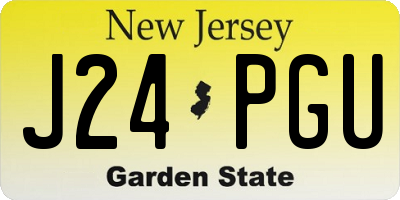 NJ license plate J24PGU