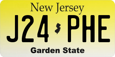 NJ license plate J24PHE