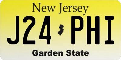 NJ license plate J24PHI