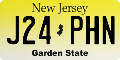 NJ license plate J24PHN