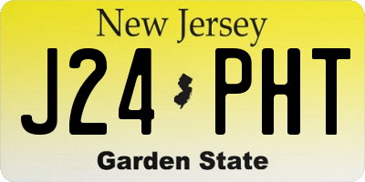 NJ license plate J24PHT