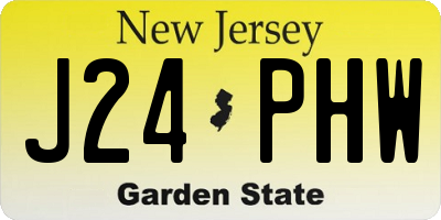 NJ license plate J24PHW