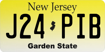 NJ license plate J24PIB