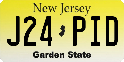 NJ license plate J24PID