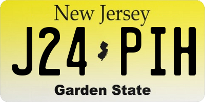 NJ license plate J24PIH