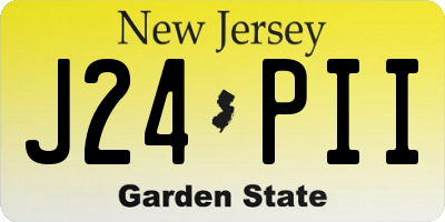 NJ license plate J24PII