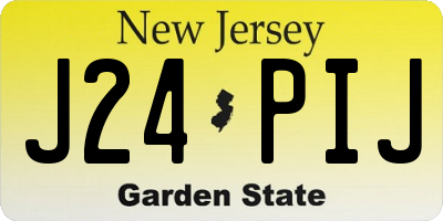 NJ license plate J24PIJ