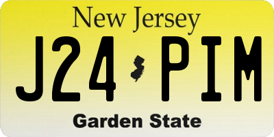 NJ license plate J24PIM