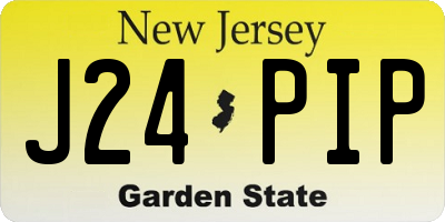 NJ license plate J24PIP
