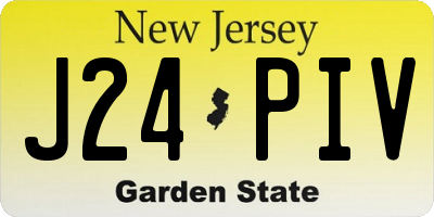 NJ license plate J24PIV
