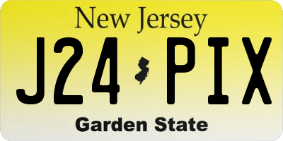 NJ license plate J24PIX