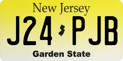 NJ license plate J24PJB
