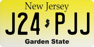NJ license plate J24PJJ