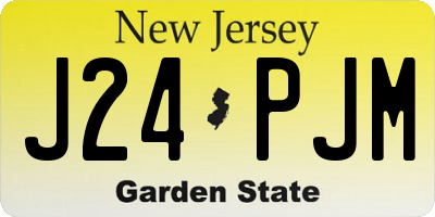 NJ license plate J24PJM