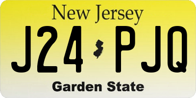 NJ license plate J24PJQ
