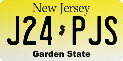 NJ license plate J24PJS