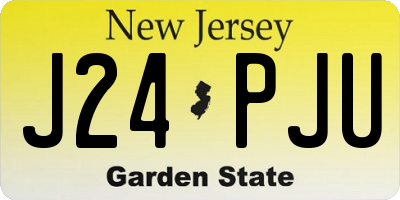 NJ license plate J24PJU