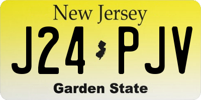 NJ license plate J24PJV