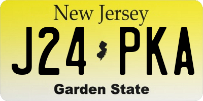 NJ license plate J24PKA