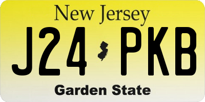 NJ license plate J24PKB