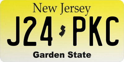 NJ license plate J24PKC