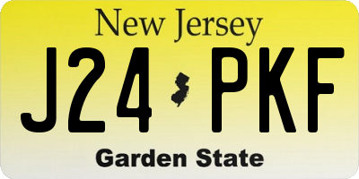 NJ license plate J24PKF