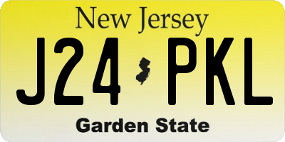 NJ license plate J24PKL