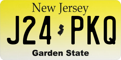 NJ license plate J24PKQ