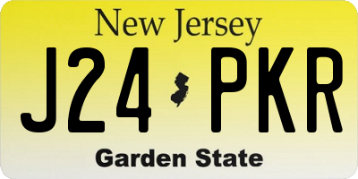 NJ license plate J24PKR