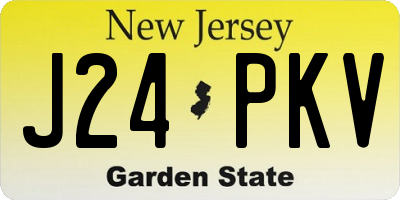 NJ license plate J24PKV