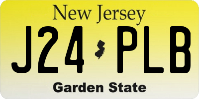 NJ license plate J24PLB