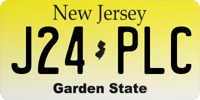 NJ license plate J24PLC