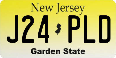 NJ license plate J24PLD