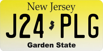 NJ license plate J24PLG