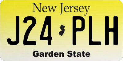 NJ license plate J24PLH
