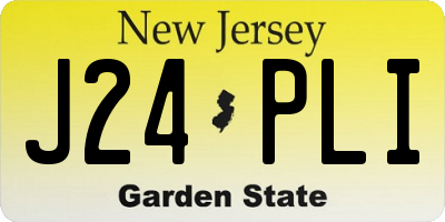 NJ license plate J24PLI