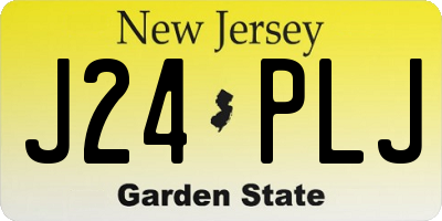 NJ license plate J24PLJ