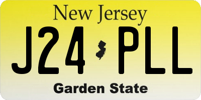 NJ license plate J24PLL