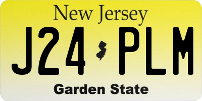 NJ license plate J24PLM