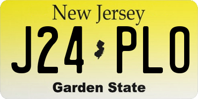NJ license plate J24PLO