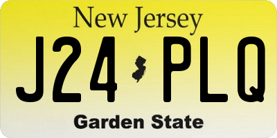 NJ license plate J24PLQ
