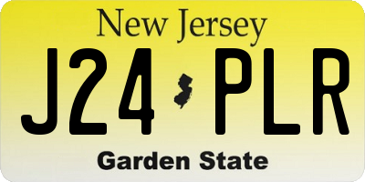 NJ license plate J24PLR