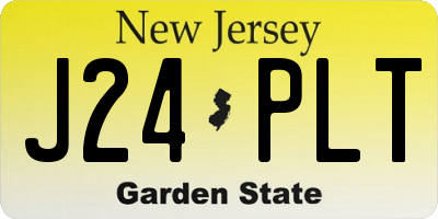 NJ license plate J24PLT