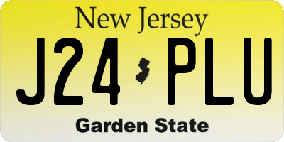 NJ license plate J24PLU