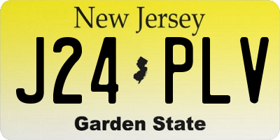 NJ license plate J24PLV