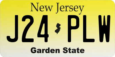 NJ license plate J24PLW