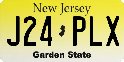 NJ license plate J24PLX
