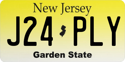NJ license plate J24PLY