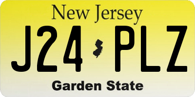 NJ license plate J24PLZ